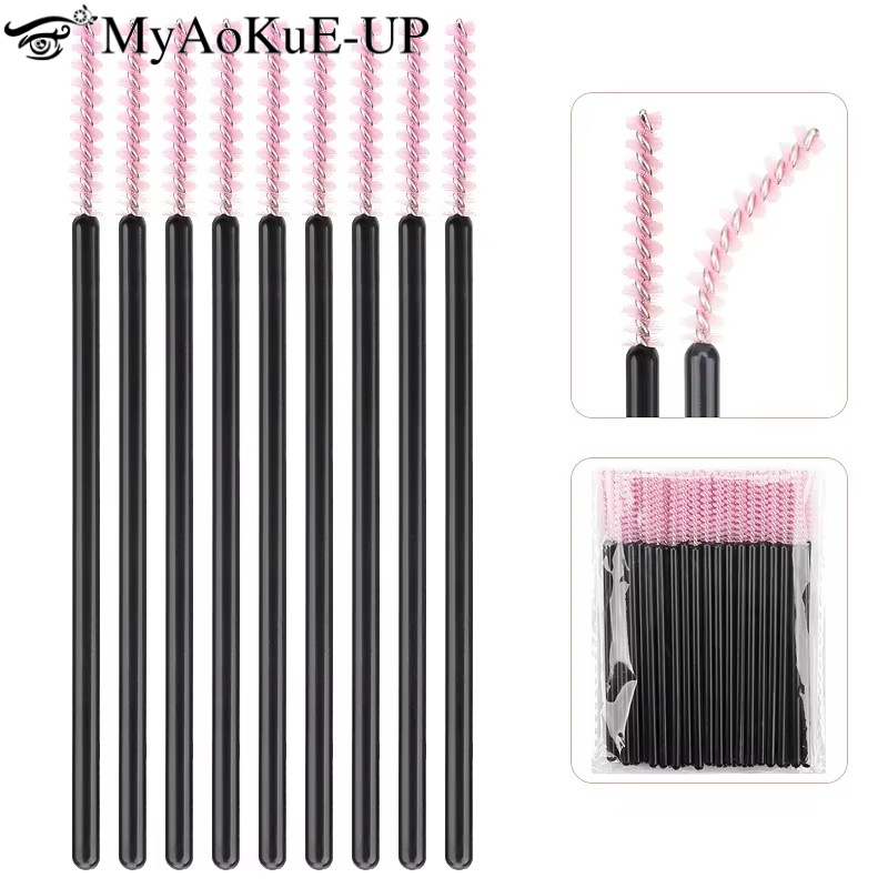 Beauty Makeup Background - 50Pcs Disposable Eyelash Makeup Brush Crystal