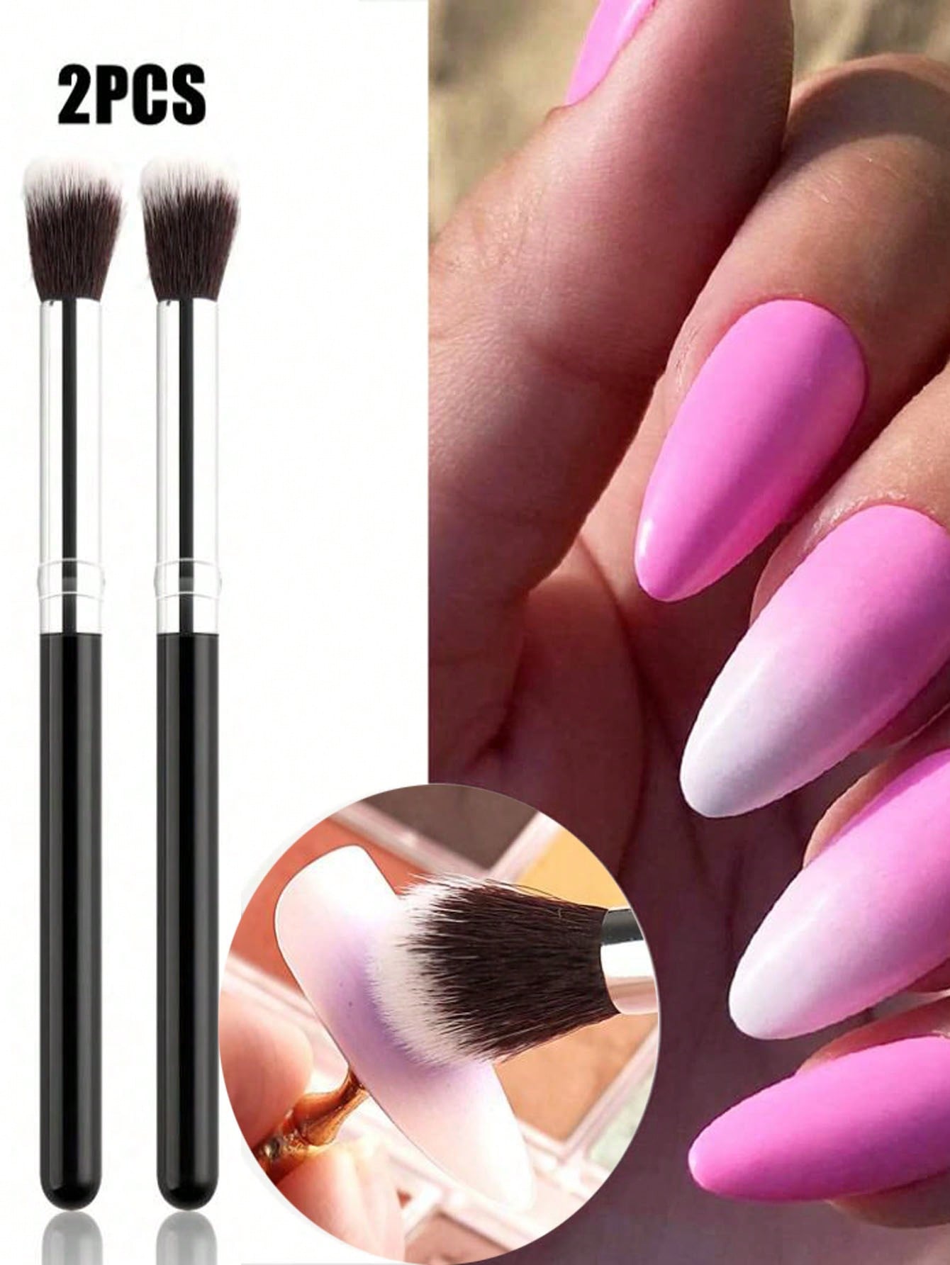 Beauty Makeup Background - 2Pcs Ombre Nail Art Brush Set
