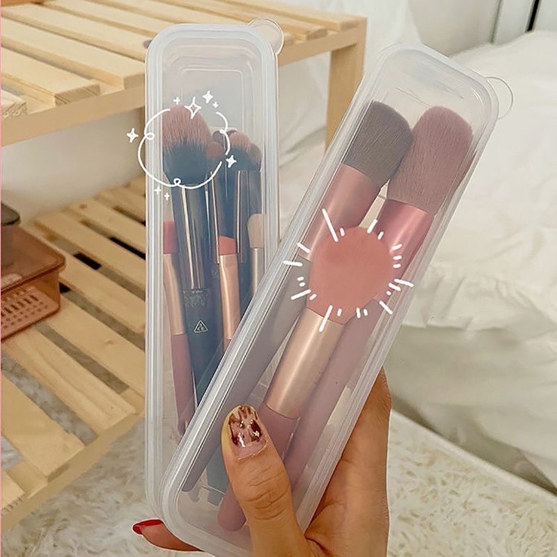 Beauty Makeup Box - Makeup Brush Organizer Transparent With Cover