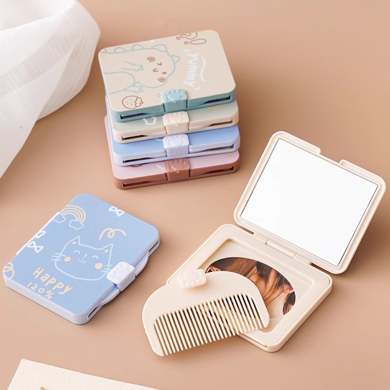 Portable Mirror, Comb, 2-in-1  - Your Beauty Makeup 评论和价格