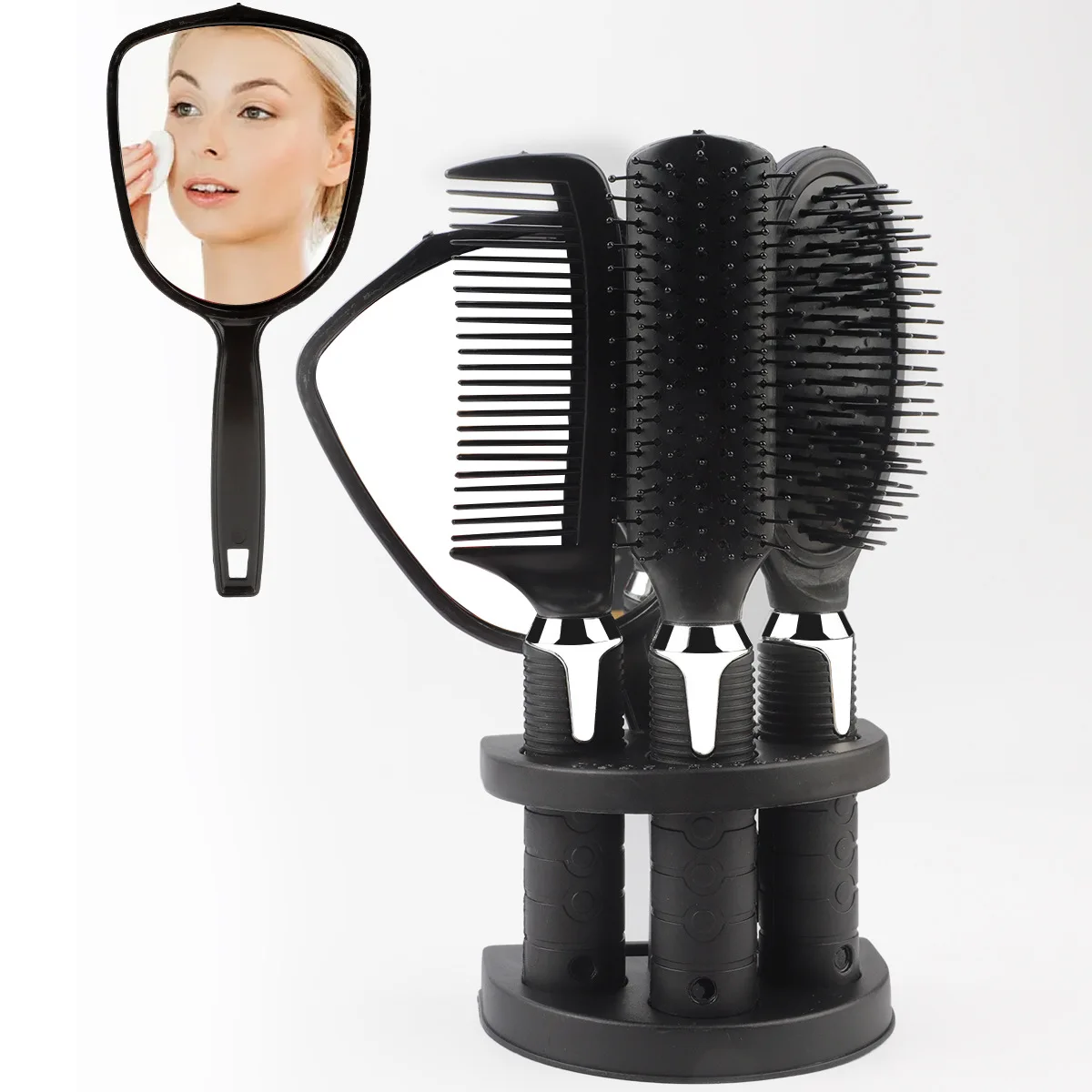 4pcs Hair Styling Set With Mir - Beauty Makeup Background 评论和价格