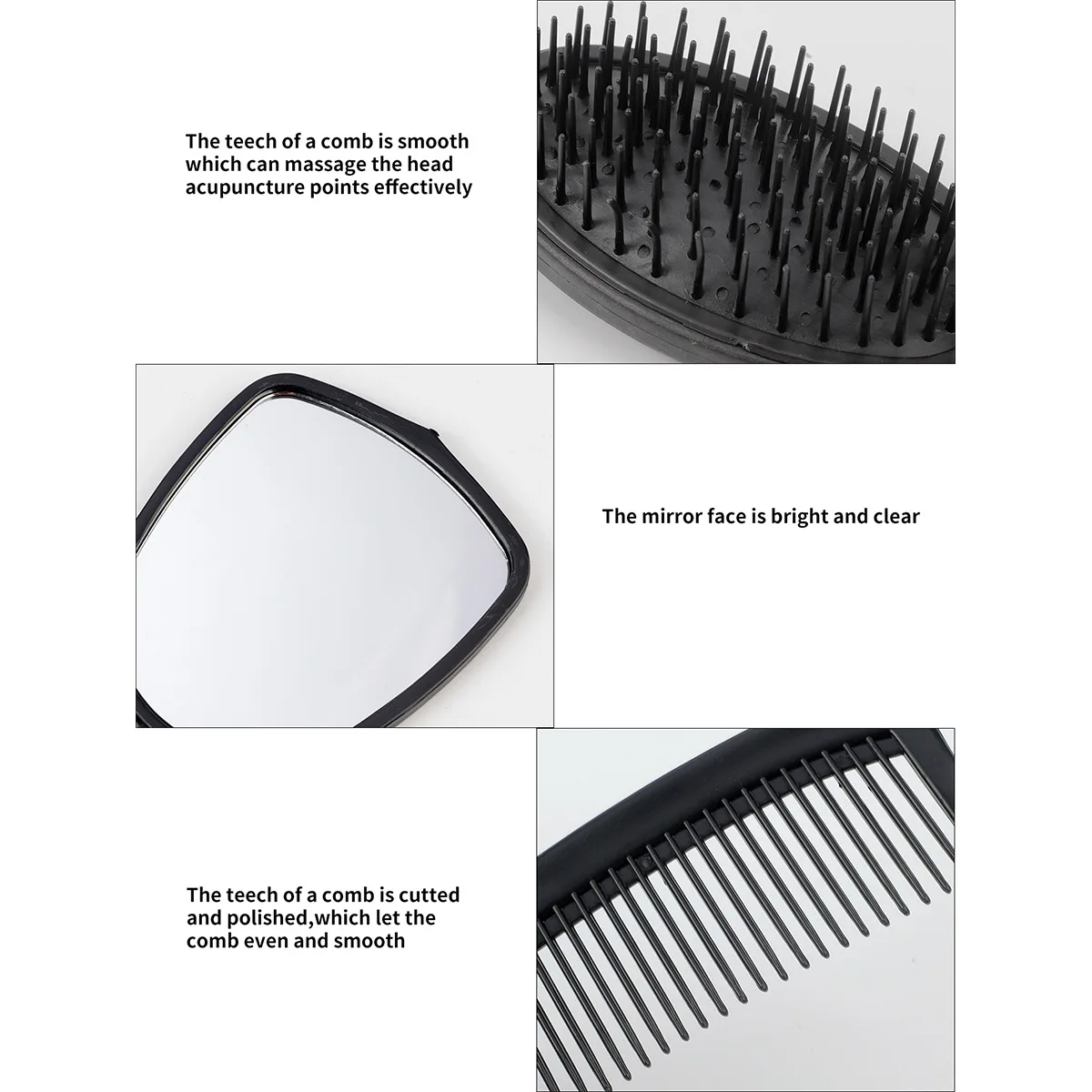 4pcs Hair Styling Set With Mir - Beauty Makeup Background 评论和价格