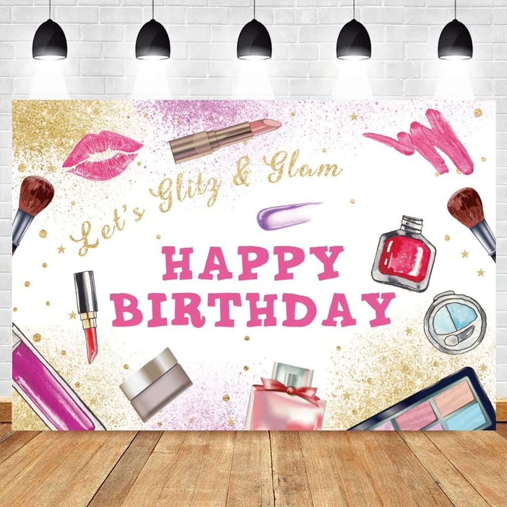 Spa Party Themed Backdrop for  - Beauty Makeup Background 评论和价格