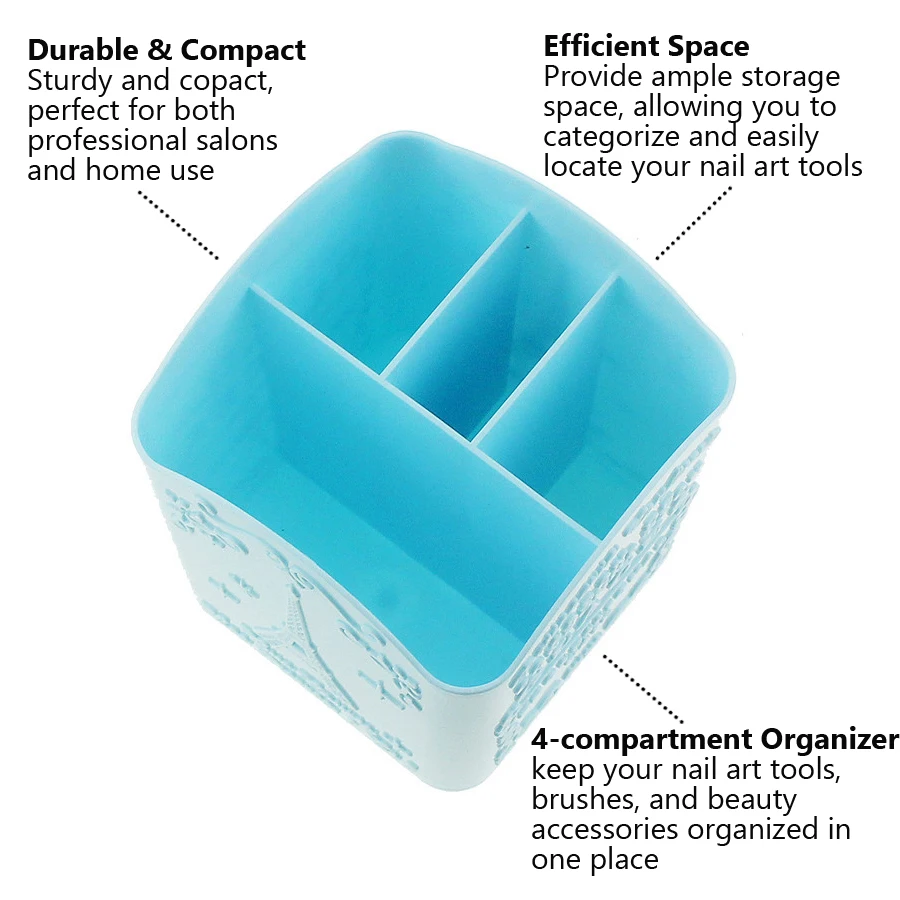 4-Compartment Nail Art Brush H - Beauty Makeup Products 评论和价格