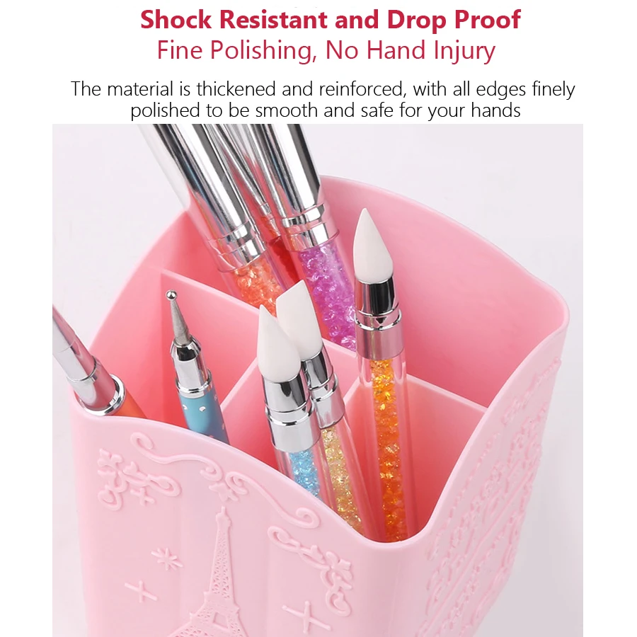 4-Compartment Nail Art Brush H - Beauty Makeup Products 评论和价格
