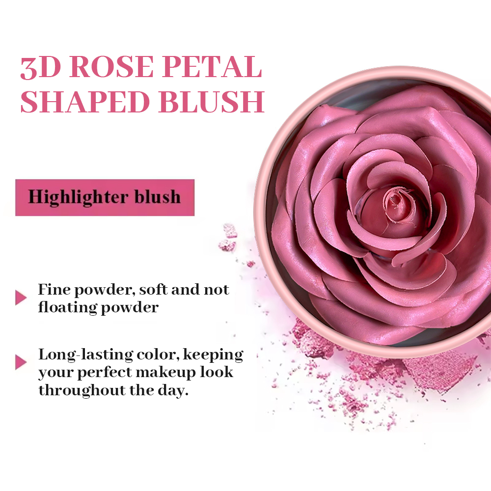 3D Petal Rose Makeup Blush 4 c - Beauty Real Makeup 评论和价格