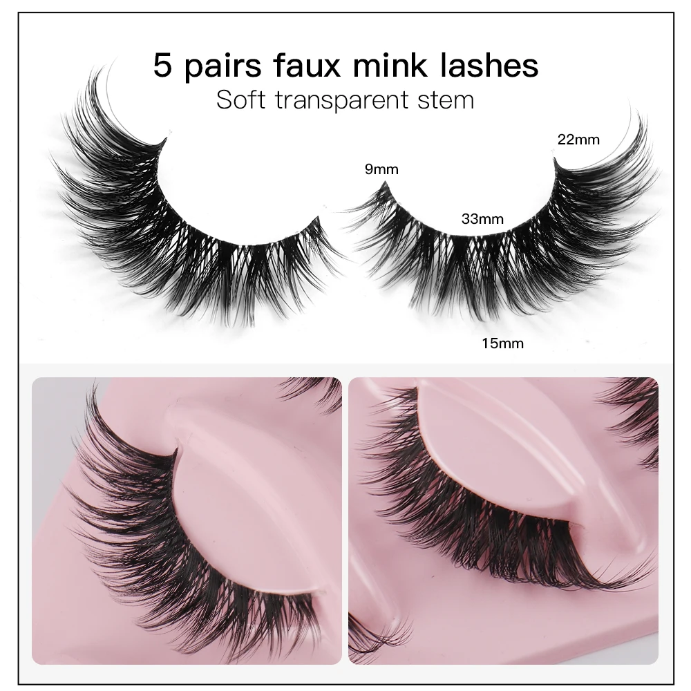 Cat Eye 5 Pairs 3D Natural Fal - Your Beauty Makeup 评论和价格
