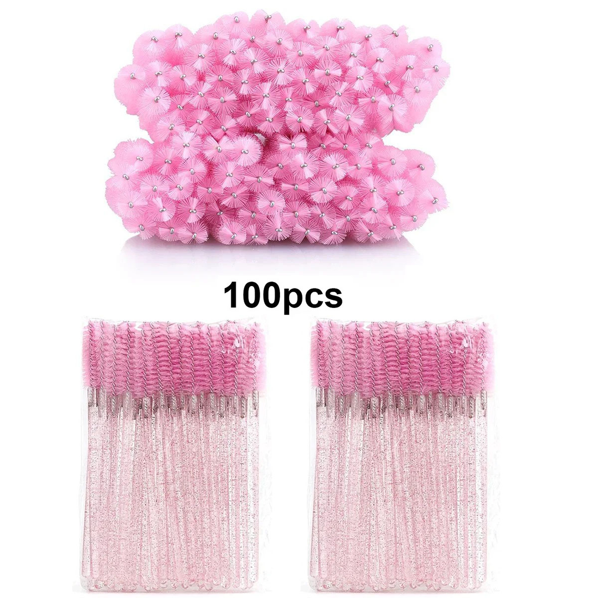 100pcs Disposable Eyelash Brus - Beauty Makeup Products 评论和价格