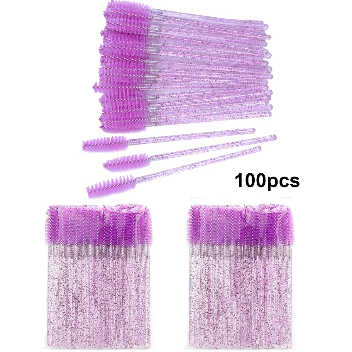 100pcs Disposable Eyelash Brus - Beauty Makeup Products 评论和价格