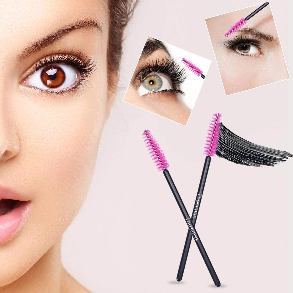 500pcs Eyelash Brushes Wands f - Beauty Makeup Background 评论和价格