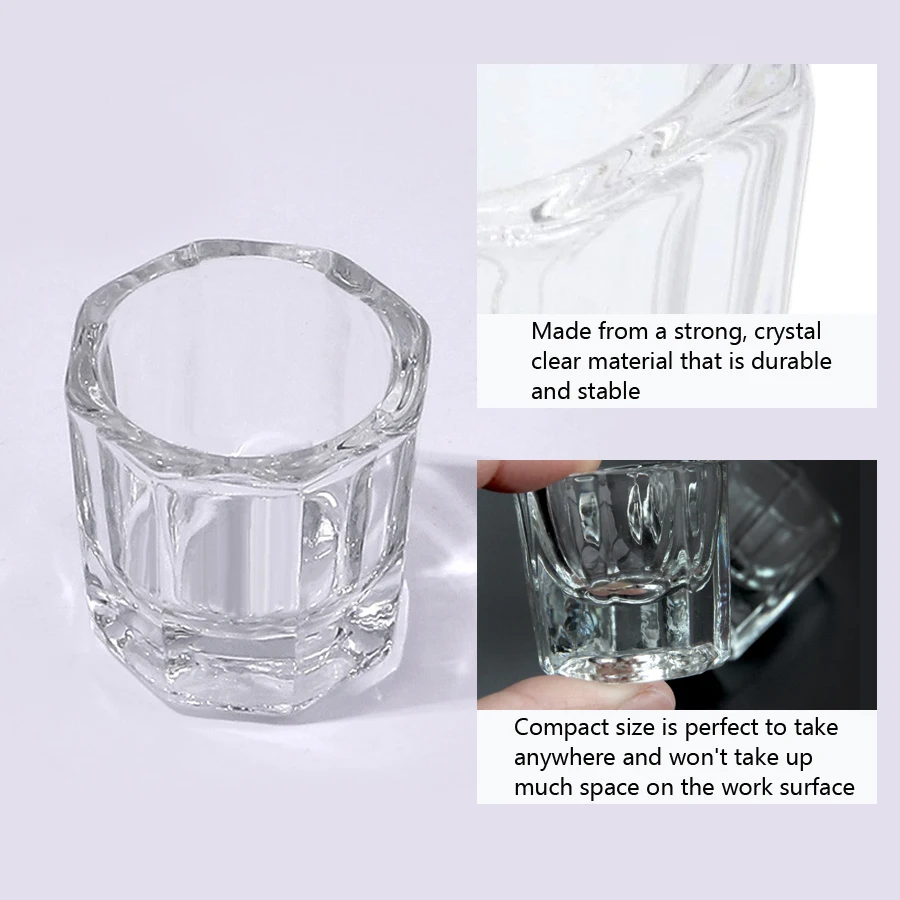 1Pc Mini Crystal Glass, Clear  - Blush Brush Kabuki 评论和价格