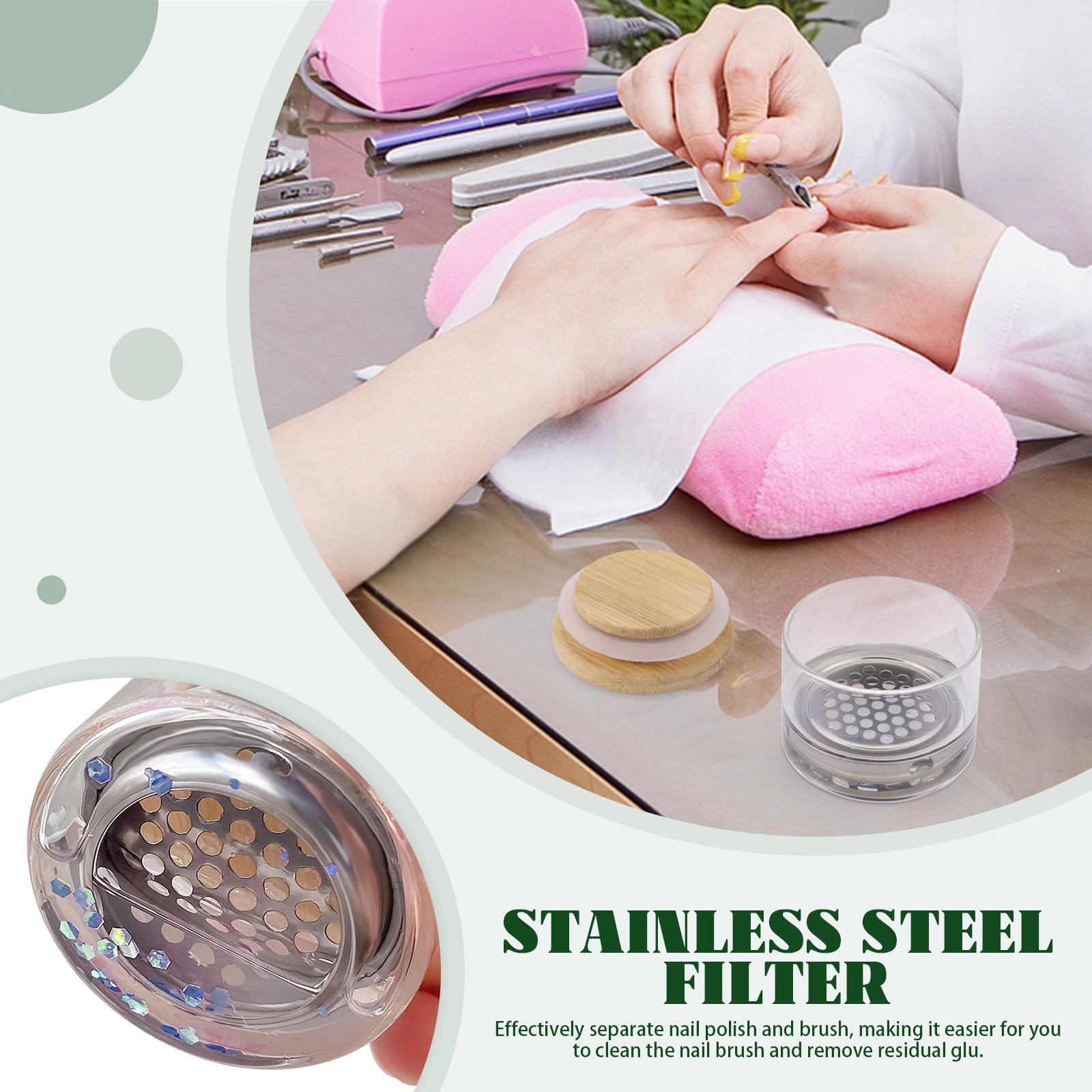 Nail Art Brushes Washing Cup N - Blush Brush Kabuki 评论和价格