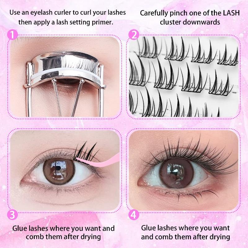 1 Box Natural Fox Eye Glue-Fre - False Eyelashes Natural 评论和价格