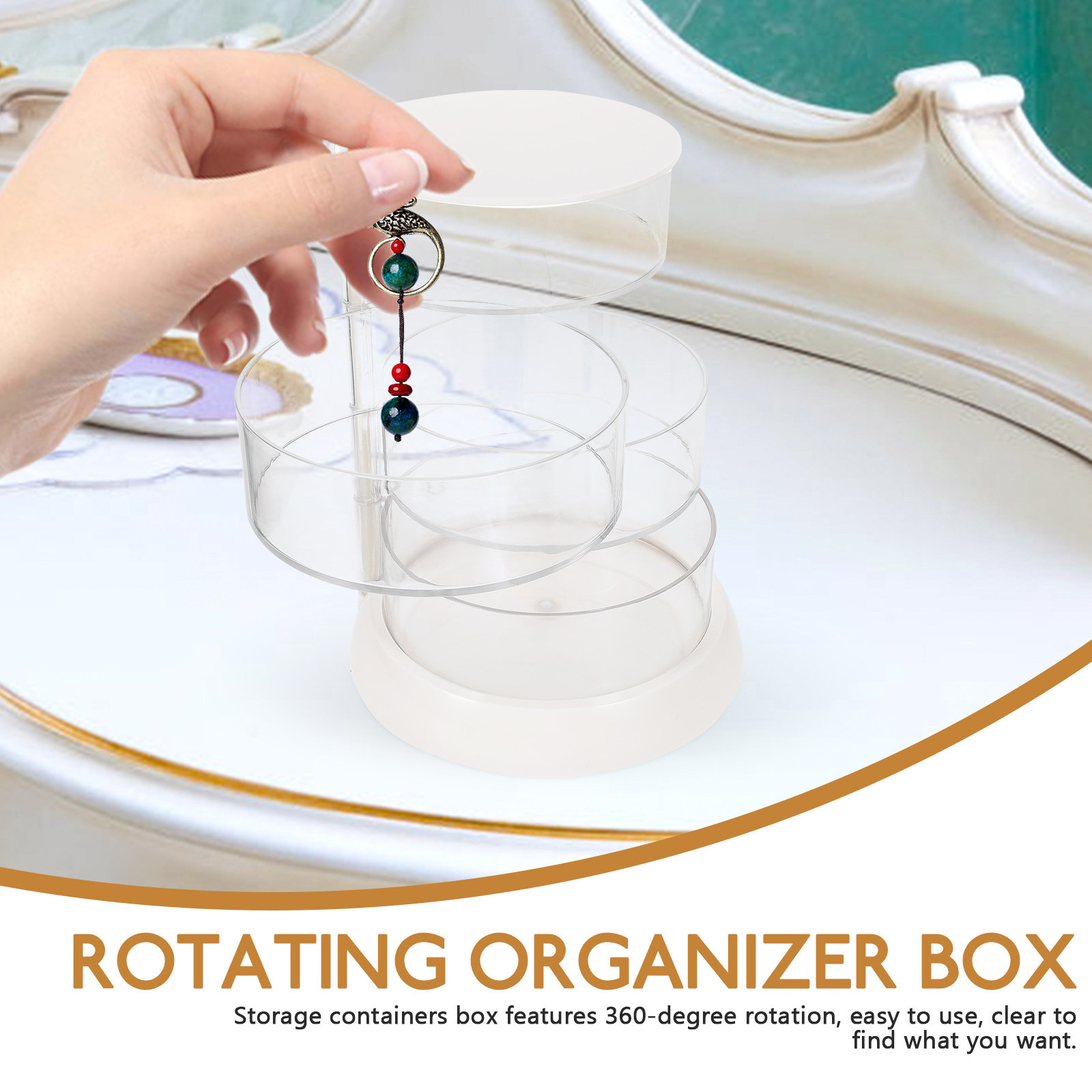 4-Tier Rotating Makeup Organiz - Beauty Makeup Box 评论和价格