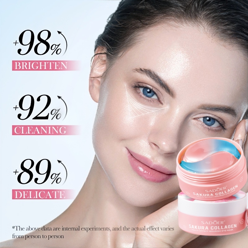 60Pcs Sakura Collagen Multi-Ef - Collagen Eye Patch 评论和价格