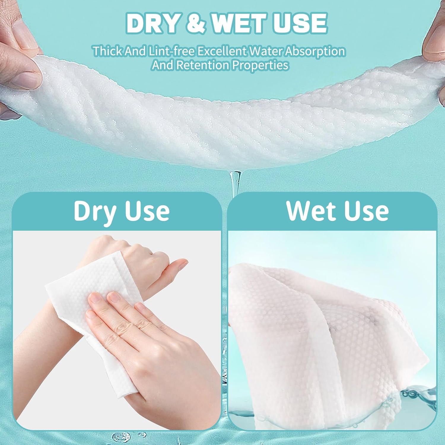 Thick Disposable Facial Towels - Kiss Beauty Makeup Remover 评论和价格