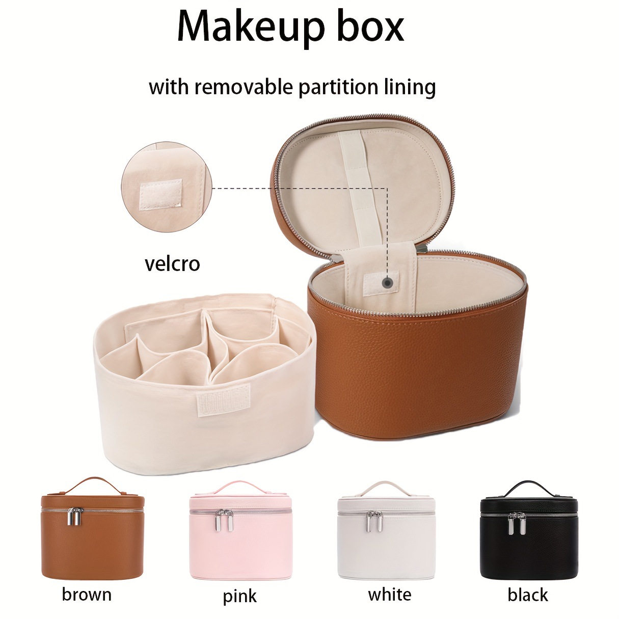 Large Capacity PU Leather Make - Beauty Makeup Box 评论和价格