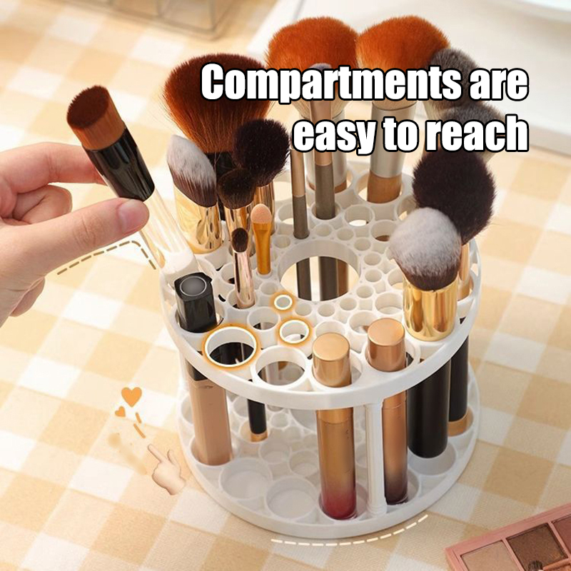 45 Hole Makeup Brush Storage R - Beauty Makeup Box 评论和价格